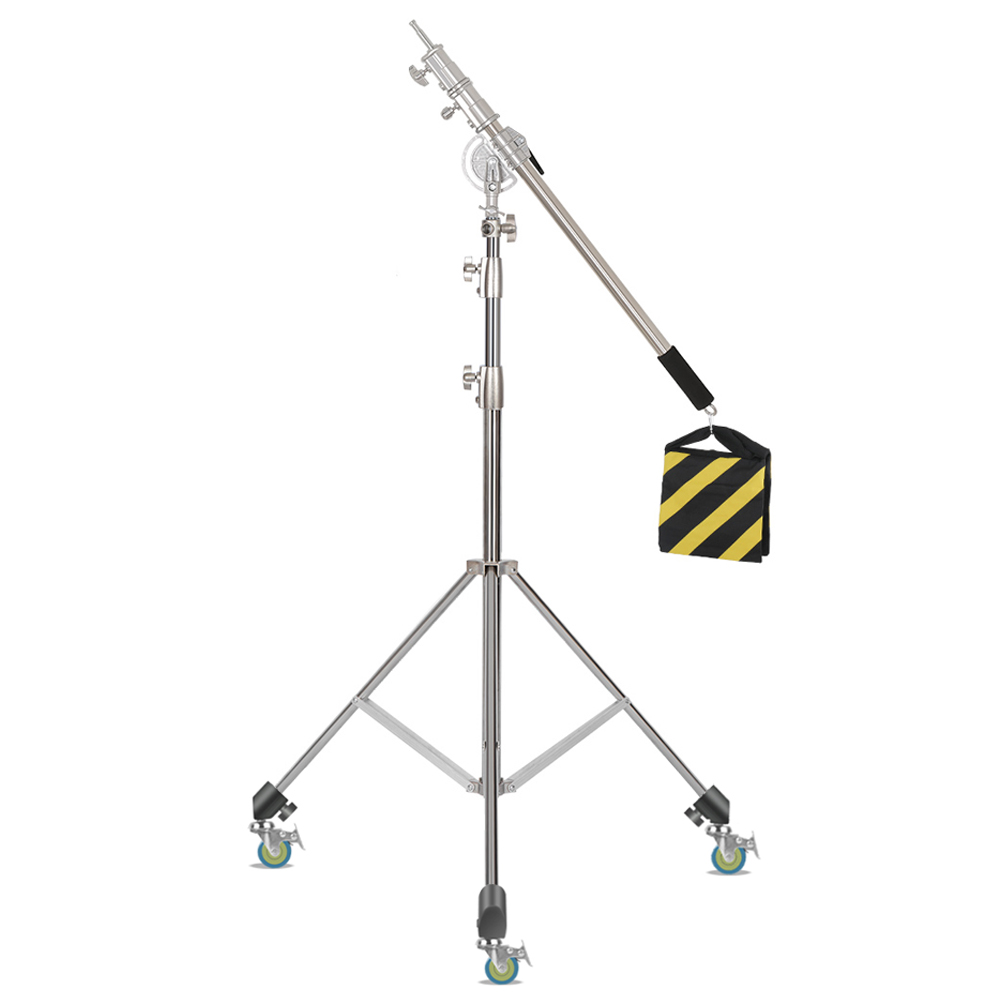 Photography Lighting Material - Sh-ステンレス鋼ライトスタンド、LEDライト用三脚サポート、フォトスタジオ、頑丈、耐荷重、10kg、2.8m