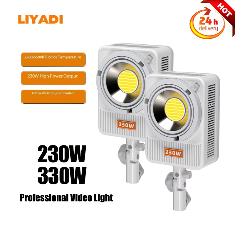 Photography Lighting System - LIYADI 230W/330W LED COB 写真撮影ランププロフェッショナルフィルビデオライト 2700K-6500K