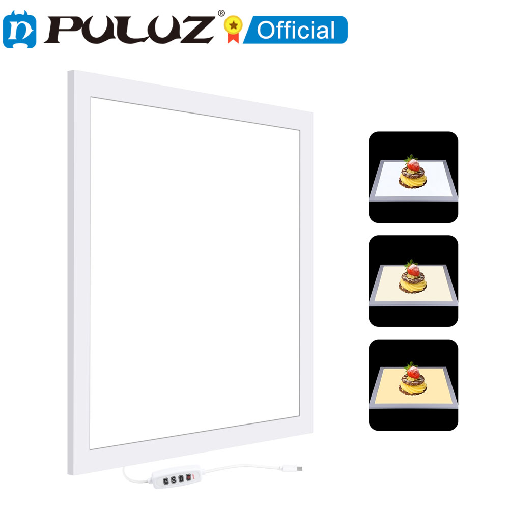 Photography Lighting Material - Puluz-シャドウレスledランプ,800 lm,スイッチ付き写真パネルパッド,アクリル素材,極性調光なし,19 34.7cm