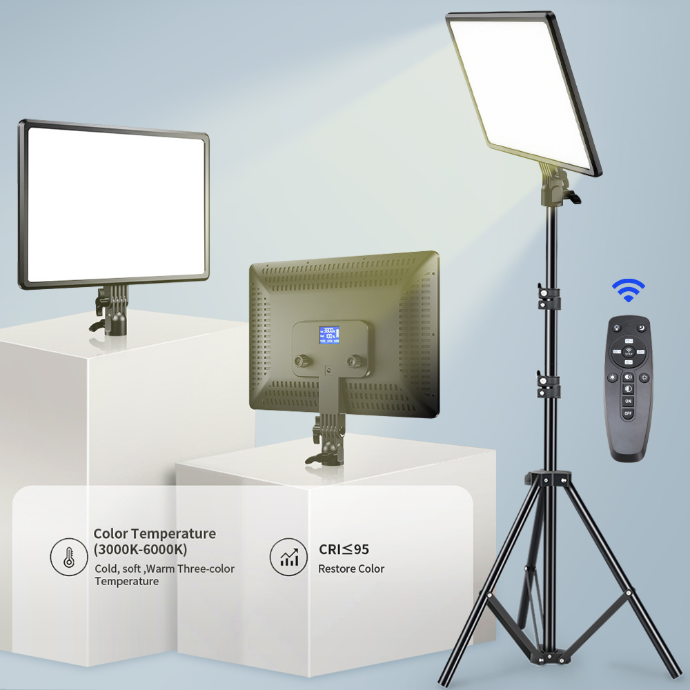 Video Light Panel Led - 10/14 インチ LED ビデオライトパネル二色 3000K-6000K 写真照明ライブストリーミングフォトスタジオ