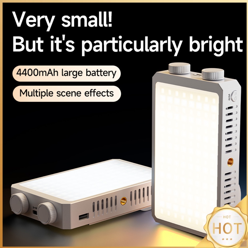 Video Light Panel Led - 40W LEDカメラライト 2800K-9000K ハンドヘルドフィルライト 4400mAh充電式ポータブルライトパネル ビデオライト