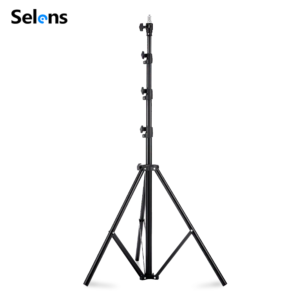 Photography Lighting System - Selens 2.2~3.95m エアクッションライトスタンド アルミ合金三脚ブラケット 写真スタジオ ソフトボックス