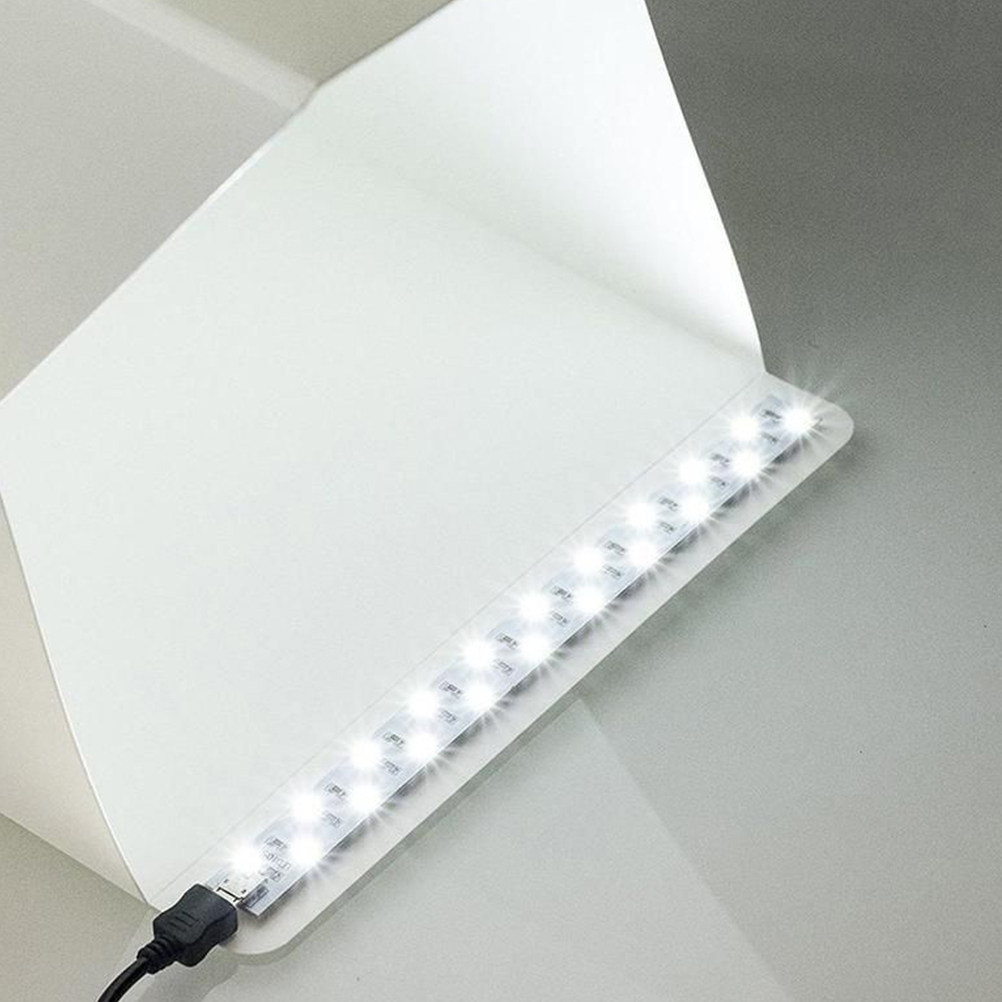 Softbox Portable Strip - LEDライトバー ソフトボックス 20cm ポータブル写真スタジオ照明ストリップ 高輝度 USB電源