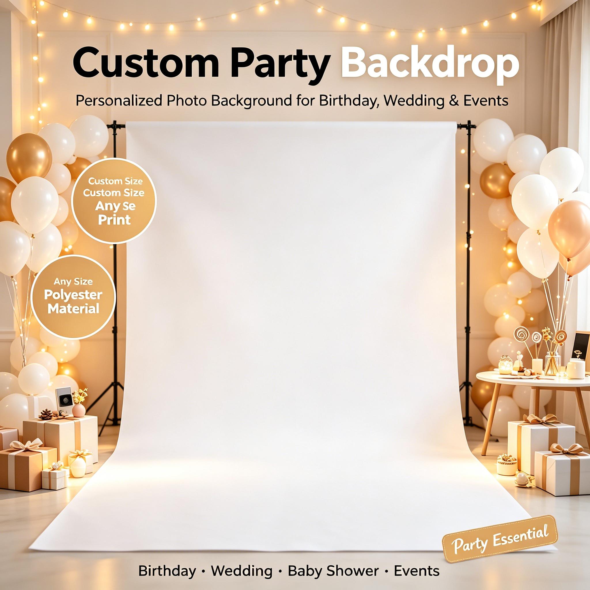 Photography Lighting Backdrop - カスタム写真背景幕、パーソナライズされたパーティーバナー - 写真/リンクを送って印刷、誕生日やイベントの装飾に活用できます。