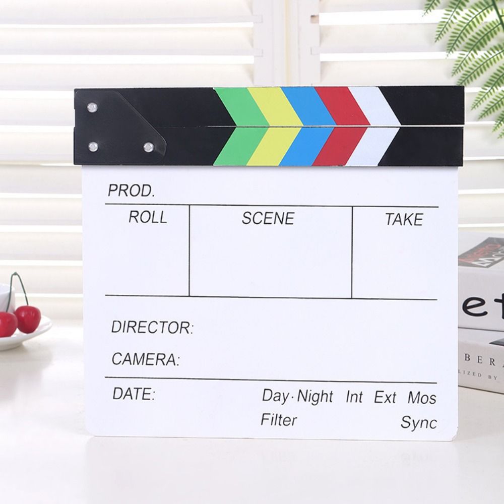 Photography Lighting Led - アクリル製監督用シーンクラッパーボード写真撮影用装飾品小道具監督用拍手ボード監督用ボードクリエイティブ