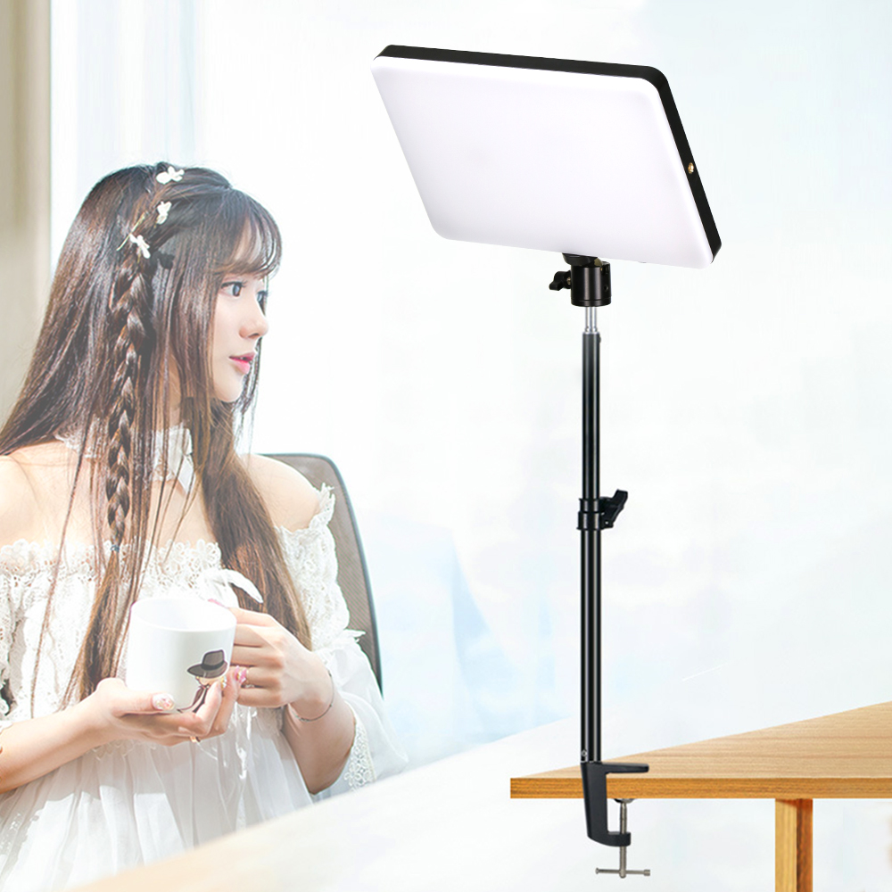 Video Light Panel Led - LED調光可能ビデオ照明パネル,写真スタジオランプ,ライブストリーム,ヨーロピアンプラグ,10インチ,3200k-6000k