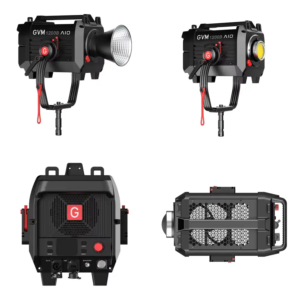 Photography Lighting Led - GVM SD1200B AIO 1200W 撮影用COB二色点光源LED COBビデオデイライトスポットライト