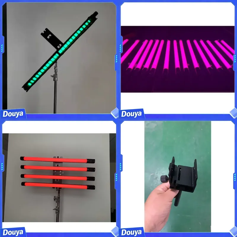 Photography Lighting Led - プロ仕様の撮影機材。6フィートのDMX512対応Wi-Fiビデオカメラ、オーディオ、映画スタジオ用、充電式RGBチューブLED写真用ライト。