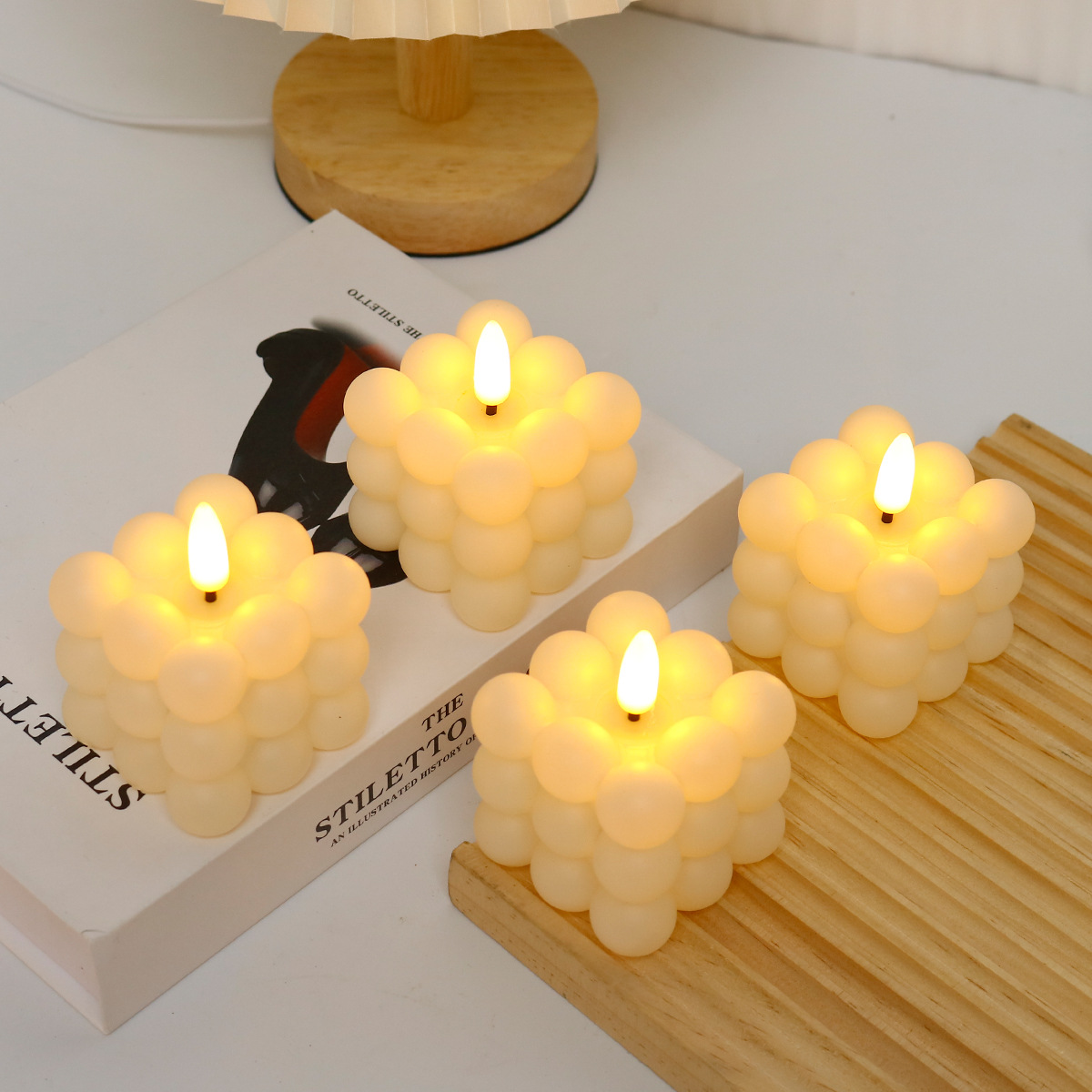 LEDキャンドルキューブ 結婚式、誕生日、クリスマスデコレー - Photography Lighting Led のレビューと価格