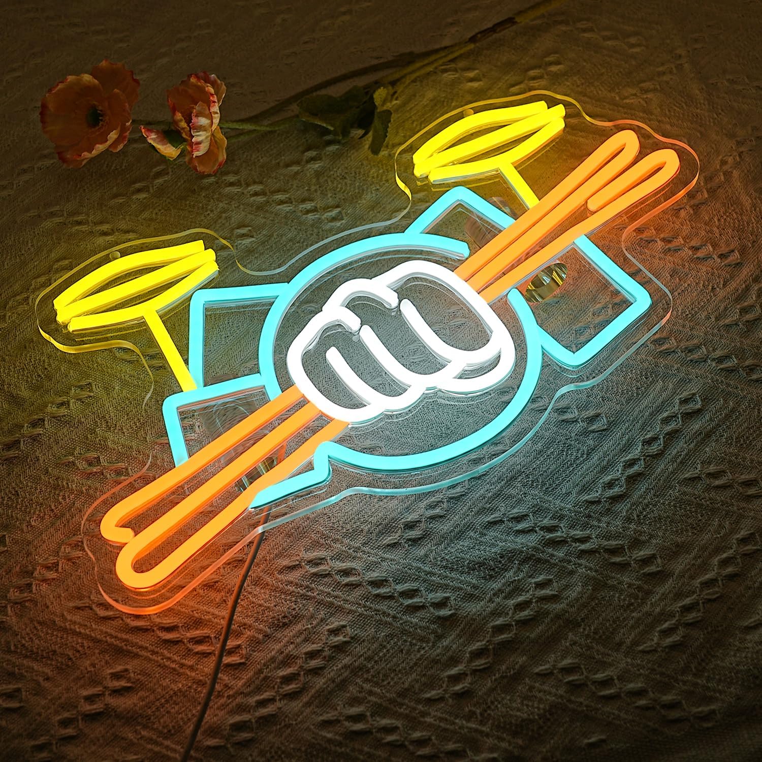 ドラムセットネオンサインUSB電源式楽器LEDネオンライト、 - Photography Lighting Led のレビューと価格