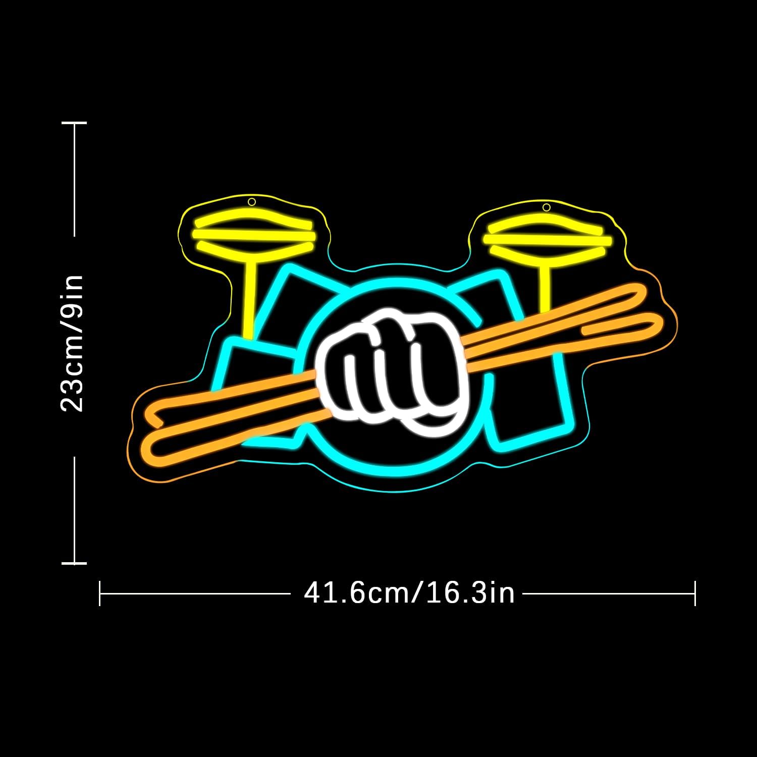 ドラムセットネオンサインUSB電源式楽器LEDネオンライト、 - Photography Lighting Led のレビューと価格