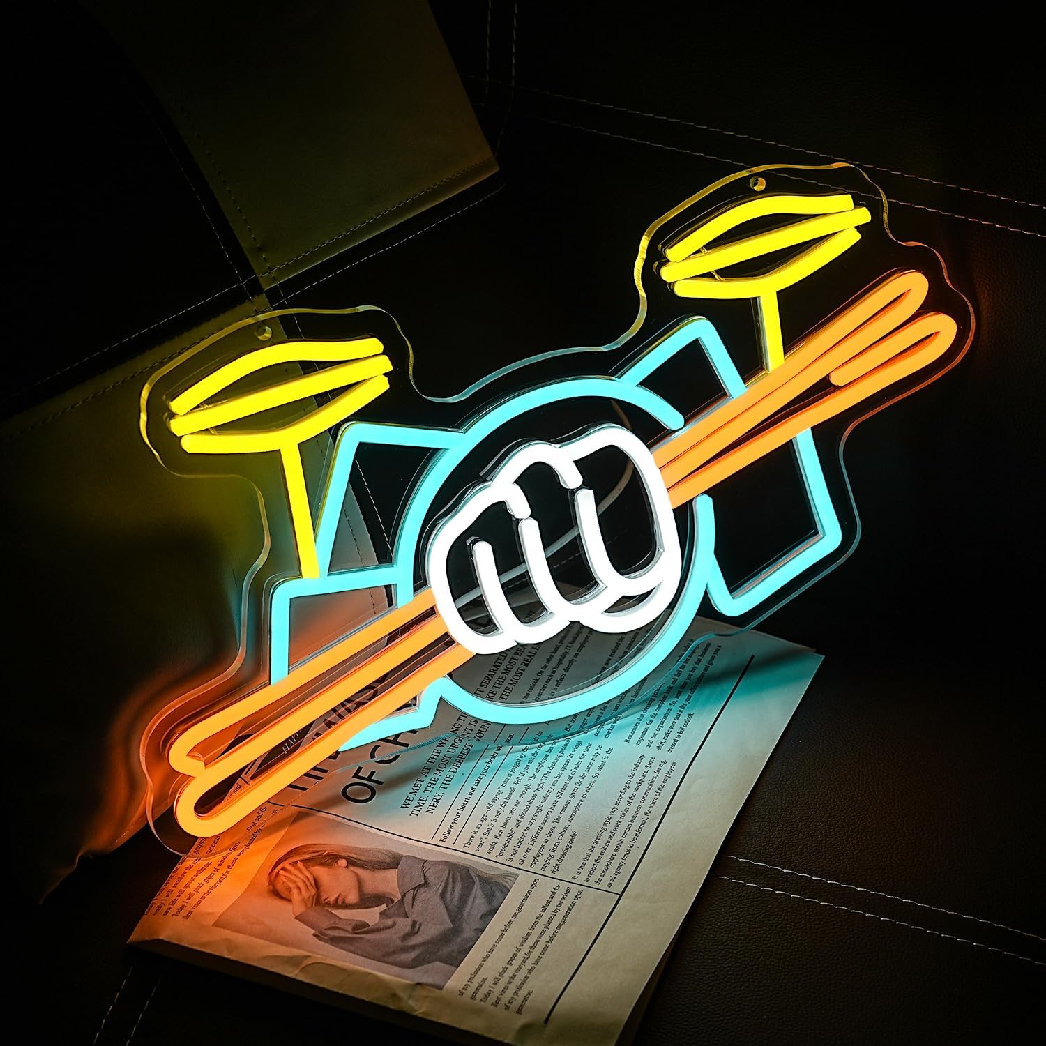 ドラムセットネオンサインUSB電源式楽器LEDネオンライト、 - Photography Lighting Led のレビューと価格
