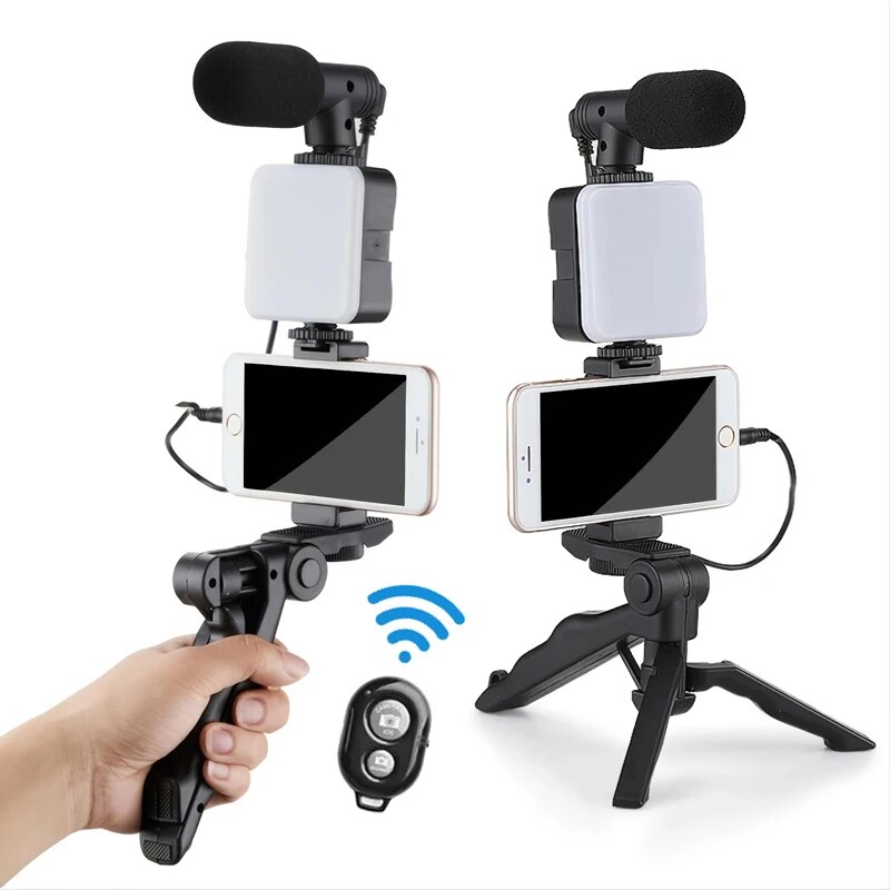 携帯電話ホルダー付きvloggingキット,ミニマイク,LE - Photography Led Lighting Kit のレビューと価格
