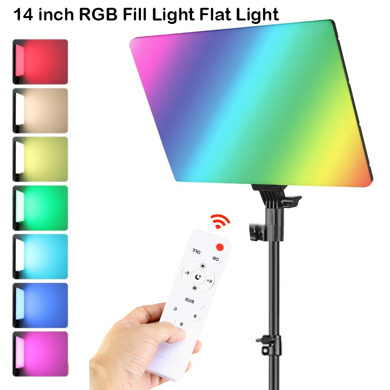 RGB 14 インチ LED ビデオライトリモコン写真撮影  - Video Light Panel Led のレビューと価格