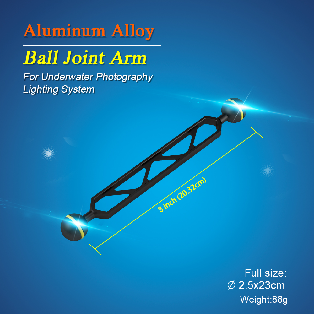 エッセンシャルダイビング写真機器デュアルボールジョイントアー - Photography Lighting System のレビューと価格