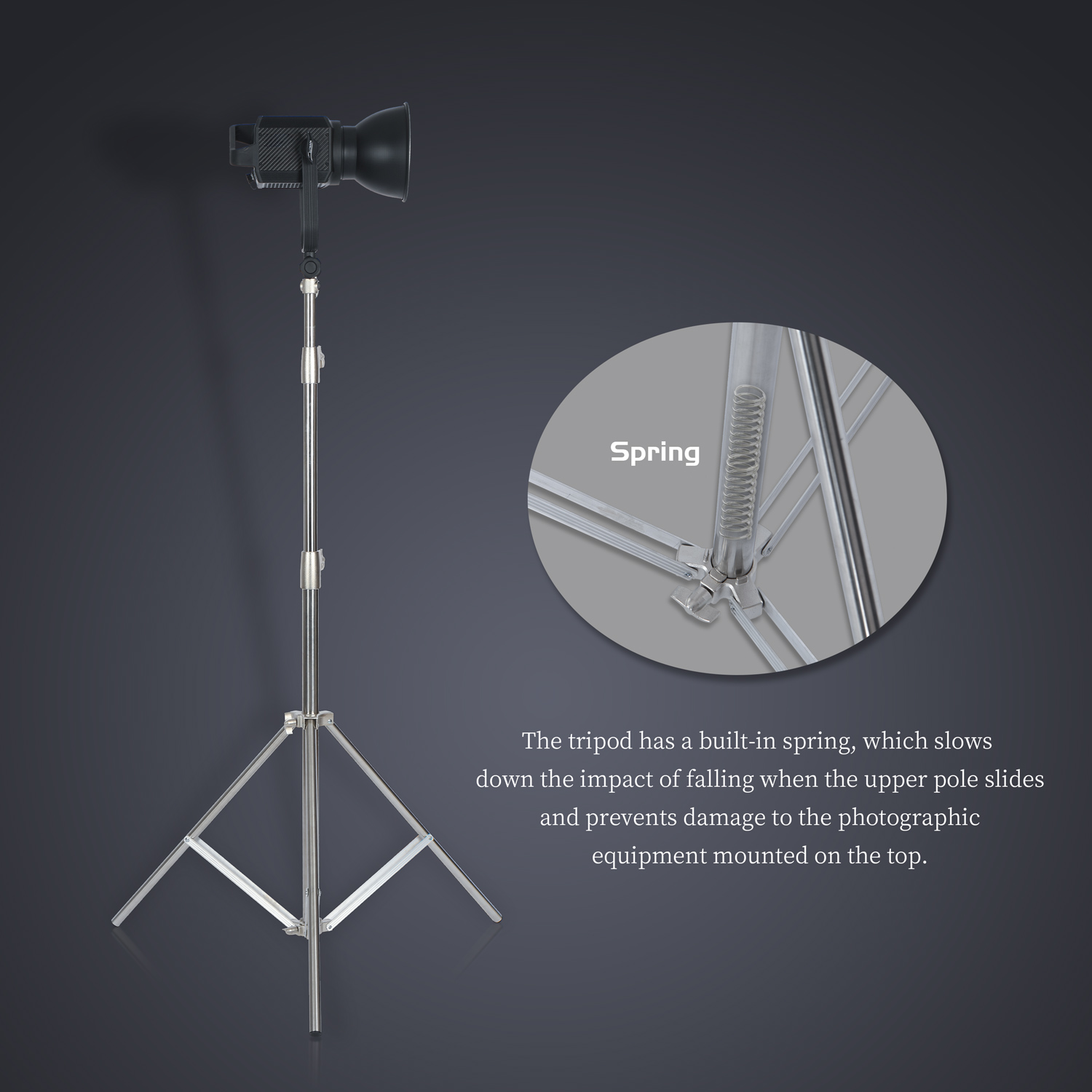 Sh-ステンレス鋼ライトスタンド、LEDライト用三脚サポート - Photography Lighting Material のレビューと価格