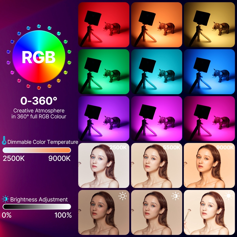 ルanzi-写真およびカメラ用のLEDビデオライトlt002 - Video Light Panel Led のレビューと価格