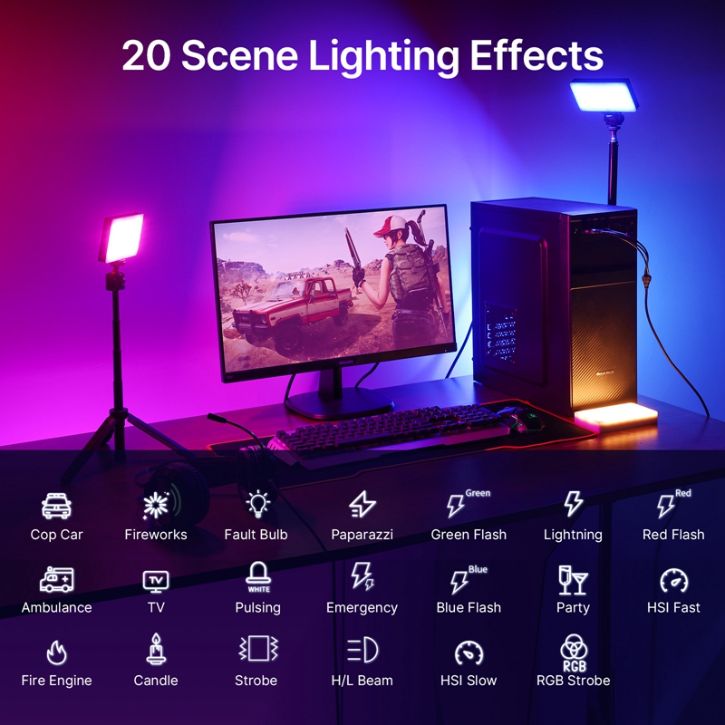 ルanzi-写真およびカメラ用のLEDビデオライトlt002 - Video Light Panel Led のレビューと価格