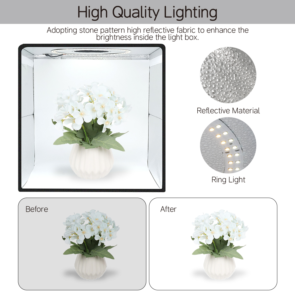 ライトダウ写真照明スタジオ撮影テントボックスキット25.4c - Photography Lighting Backdrop のレビューと価格