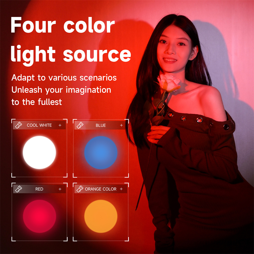 新しい写真撮影用懐中電灯 4 色 RGB LED ビデオライ - Photography Lighting System のレビューと価格
