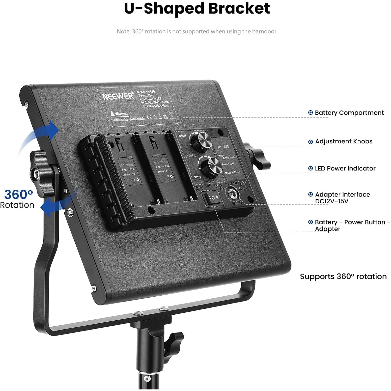 NEEWER 2パック 660 LEDビデオライトキット、3 - Photography Lighting Kit Neewer のレビューと価格