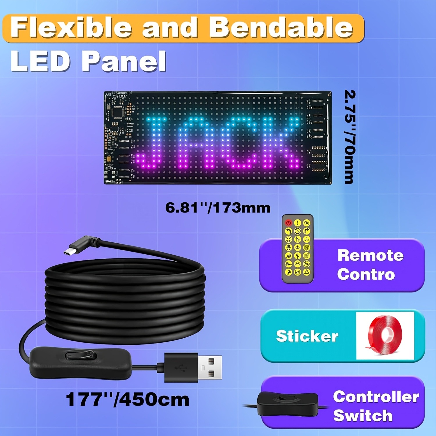 スマートカーLEDディスプレイ プログラム可能なスクロールサ - Video Light Panel Led のレビューと価格