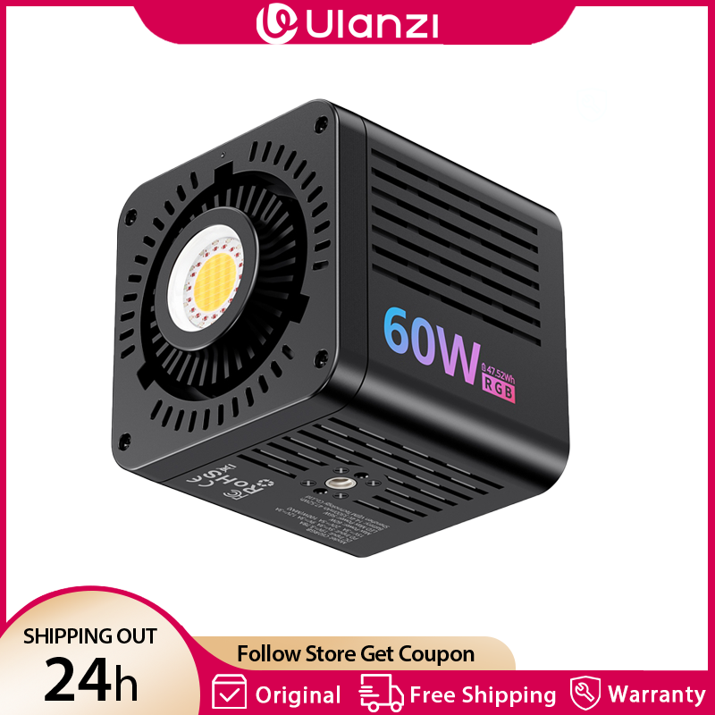 Ulanzi C60 RGB ポータブル 60W COB L - Photography Lighting System のレビューと価格