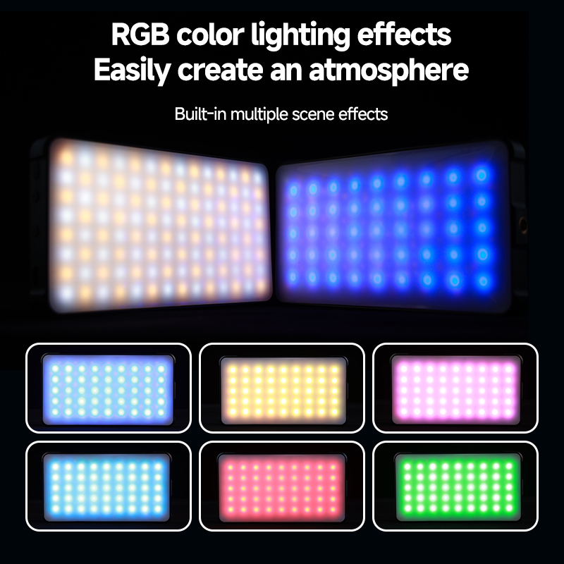 RGB LEDビデオライト、ストレートポケット撮影用照明クリ - Photography Lighting Patterns のレビューと価格