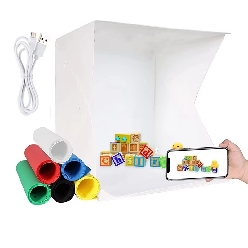 折りたたみ式ライトボックス ポータブル写真撮影用LEDフォト - Photography Led Lighting Kit のレビューと価格