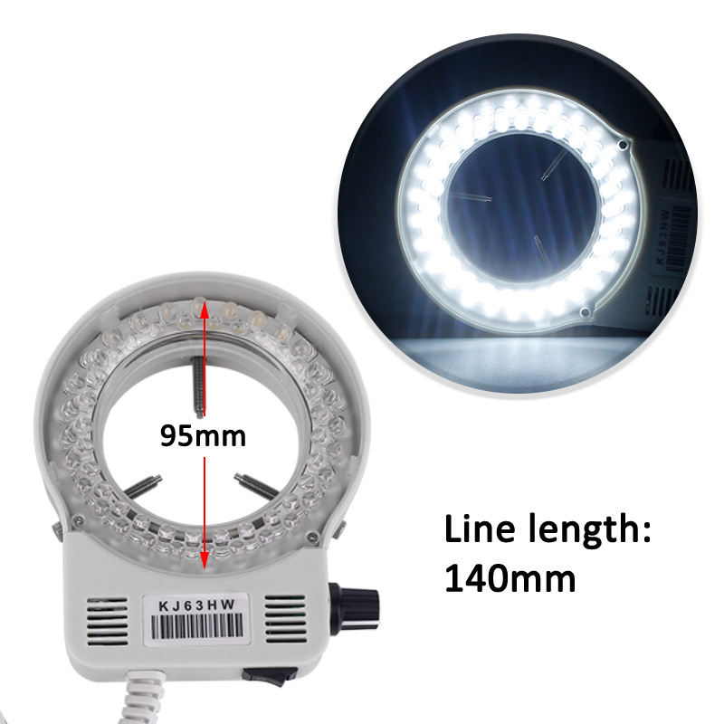 56個のLEDリングライト照明器ランプ、工業用ステレオ顕微鏡 - Photography Lighting Patterns のレビューと価格
