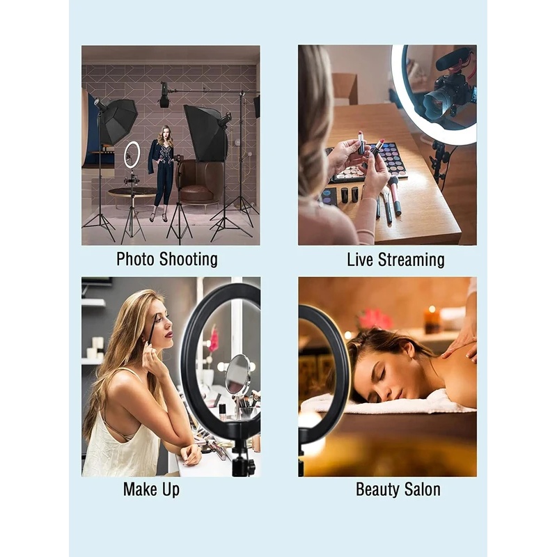 Desiontal 26cmリングライト、三脚スタンド付き、 - Photography Lighting Patterns のレビューと価格