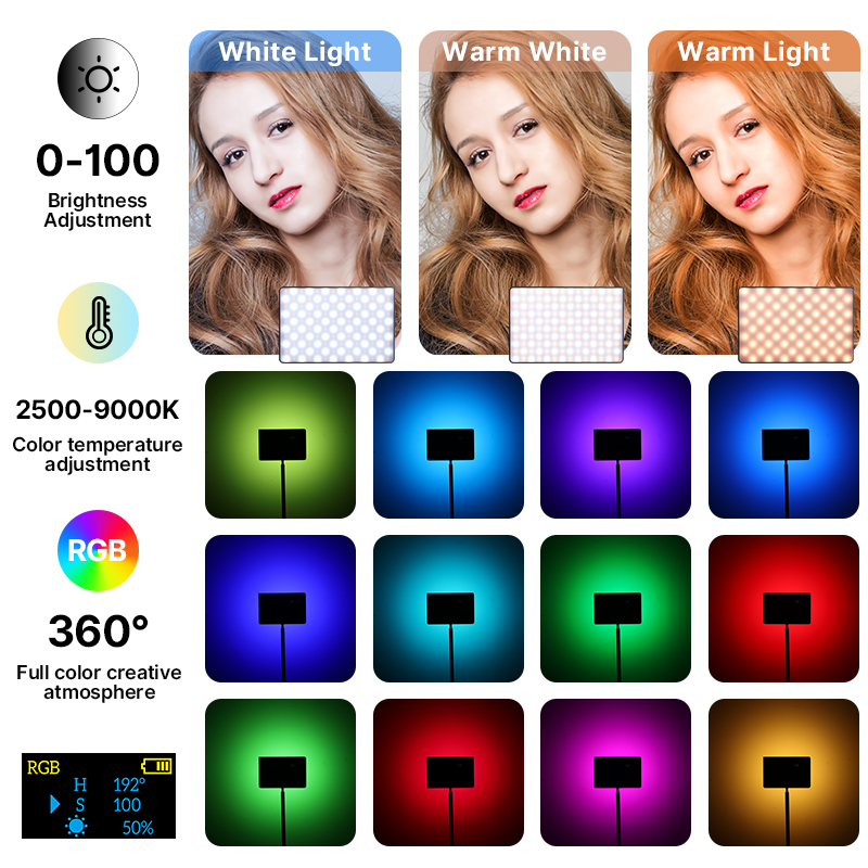 Ulanzi LT003 15W RGB Video Lig - Video Light Panel Led のレビューと価格