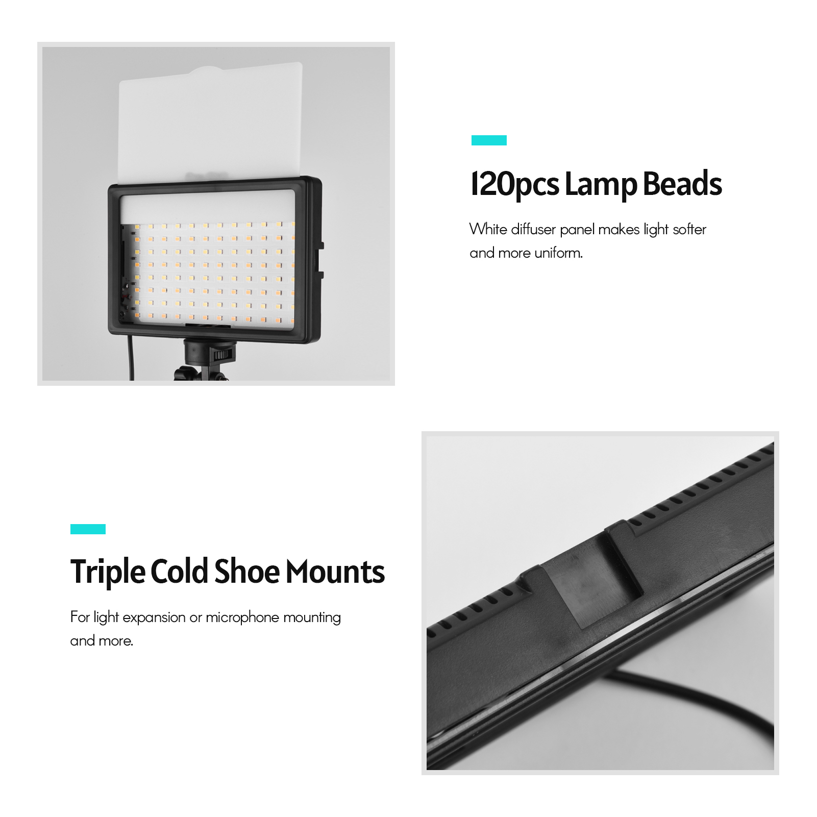 Ander-LEDビデオライトキット,写真照明,高さ3200 - Photography Led Lighting Kit のレビューと価格