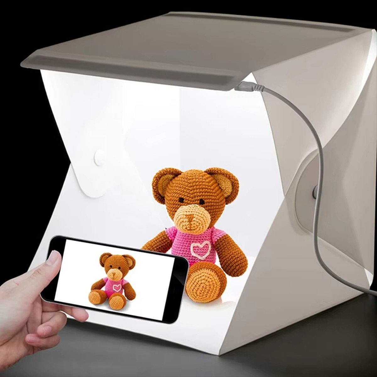 N05R ミニ折りたたみフォトブースソフトボックス LEDラ - Softbox Portable Strip のレビューと価格