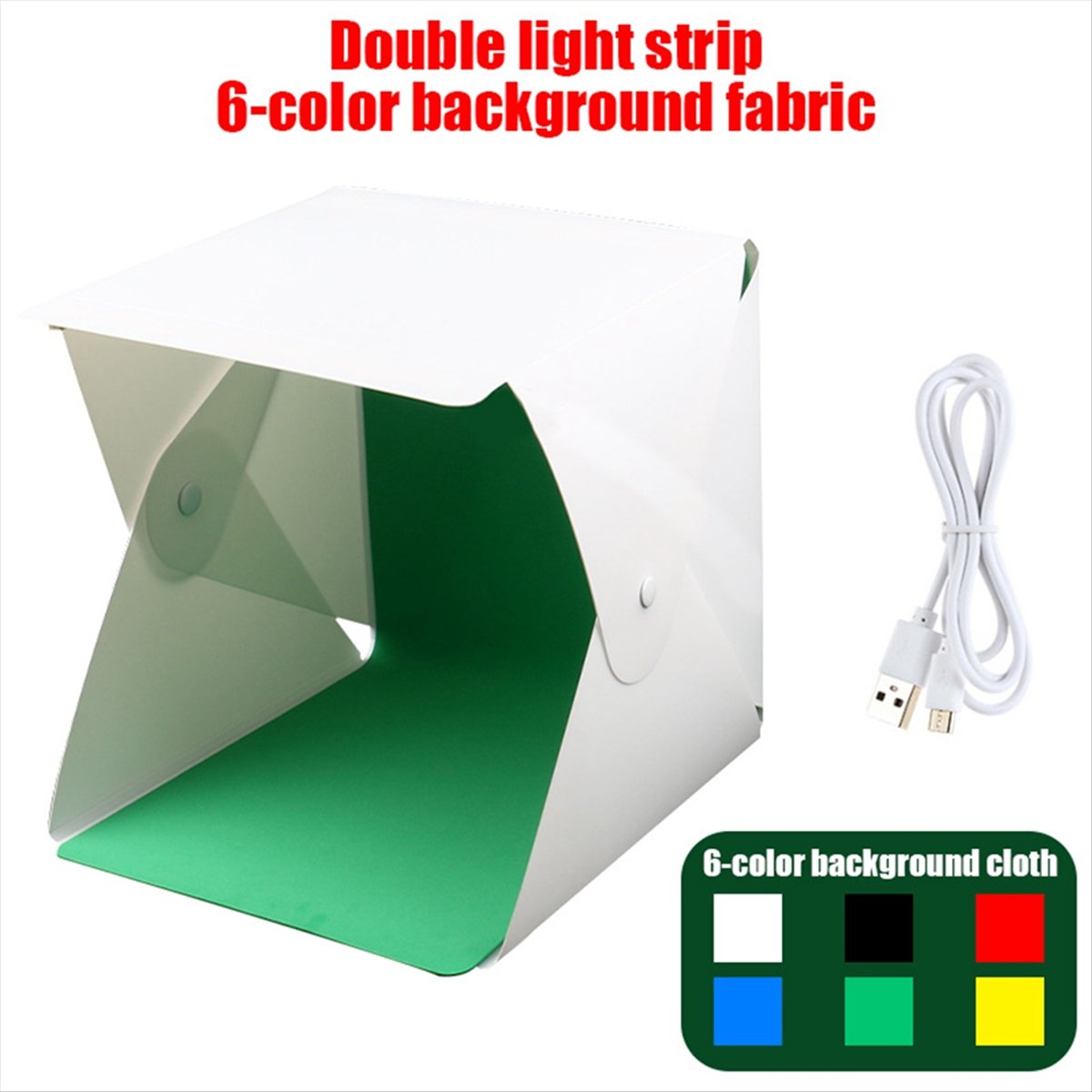 N05R ミニ折りたたみフォトブースソフトボックス LEDラ - Softbox Portable Strip のレビューと価格